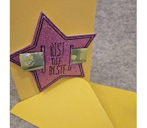 ADVENTSKALENDER VORFREUDE Türchen - Stickserie - 10 ITH Sterne mit Schlitz